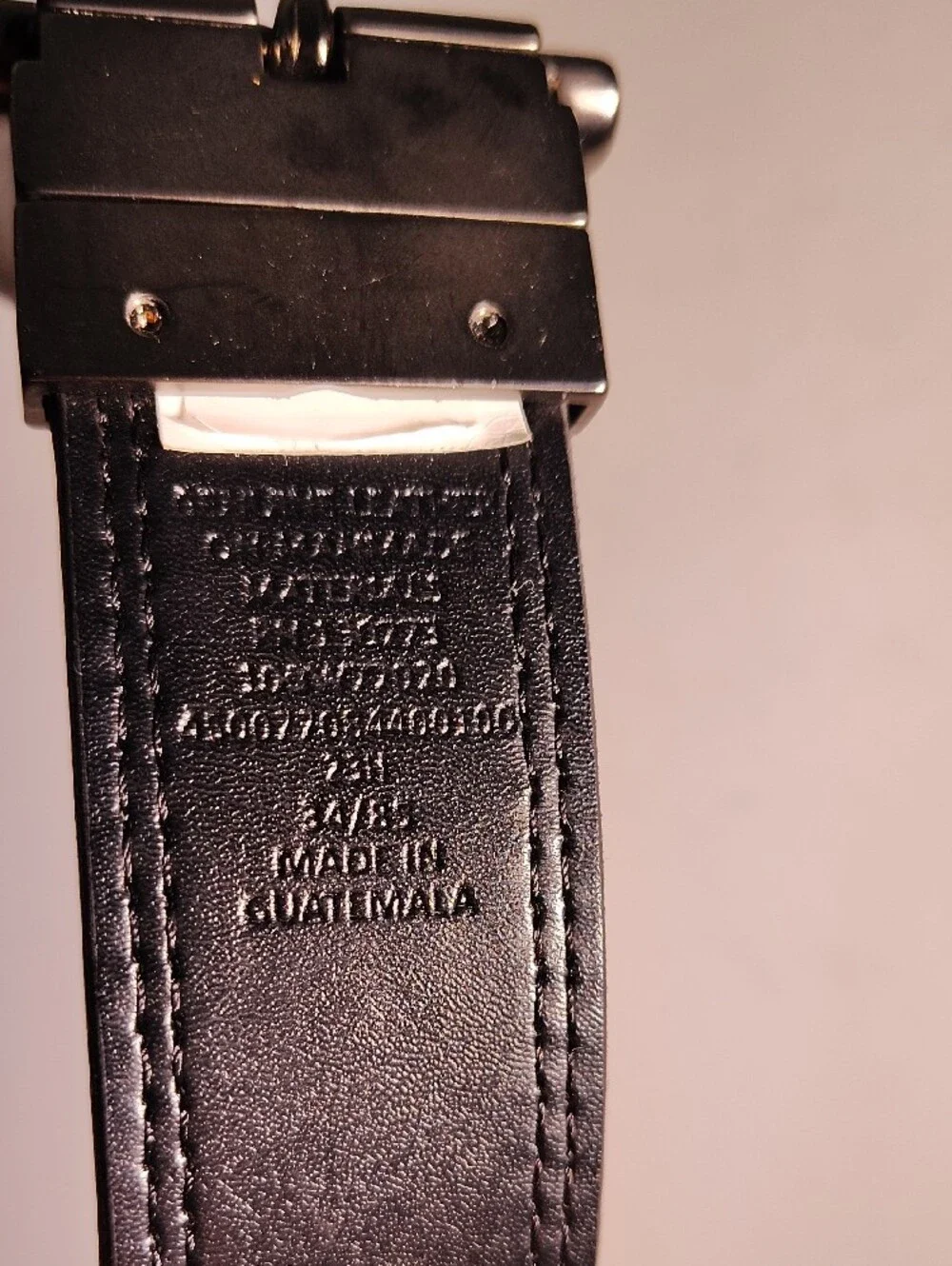 Men's Sz 34 Reversible Black Or Brown Genuine Leather Belt Gunmetal Buckle WM